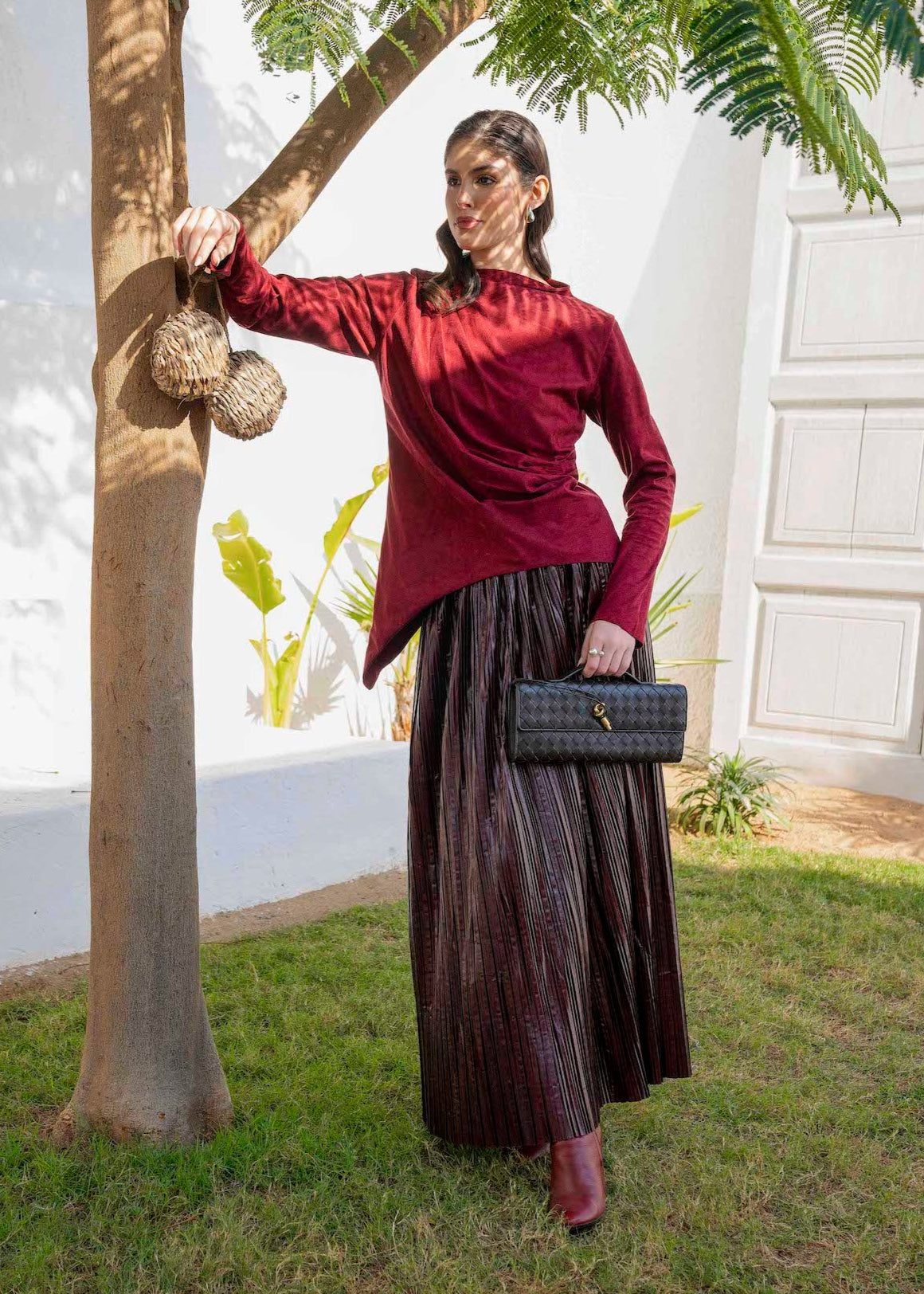 Leather Pleated Set L - Main Image